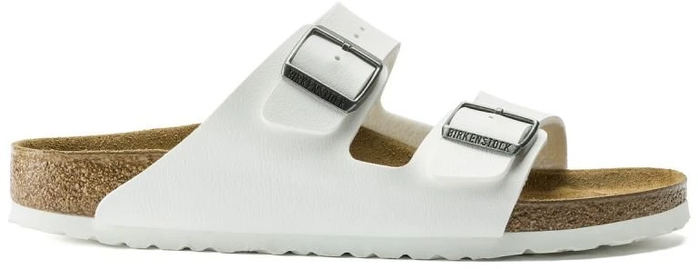 Moteriškos šlepetės su sagtimis Birkenstock Arizona BS, baltos