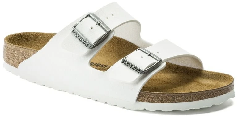 Moteriškos šlepetės su sagtimis Birkenstock Arizona BS, baltos