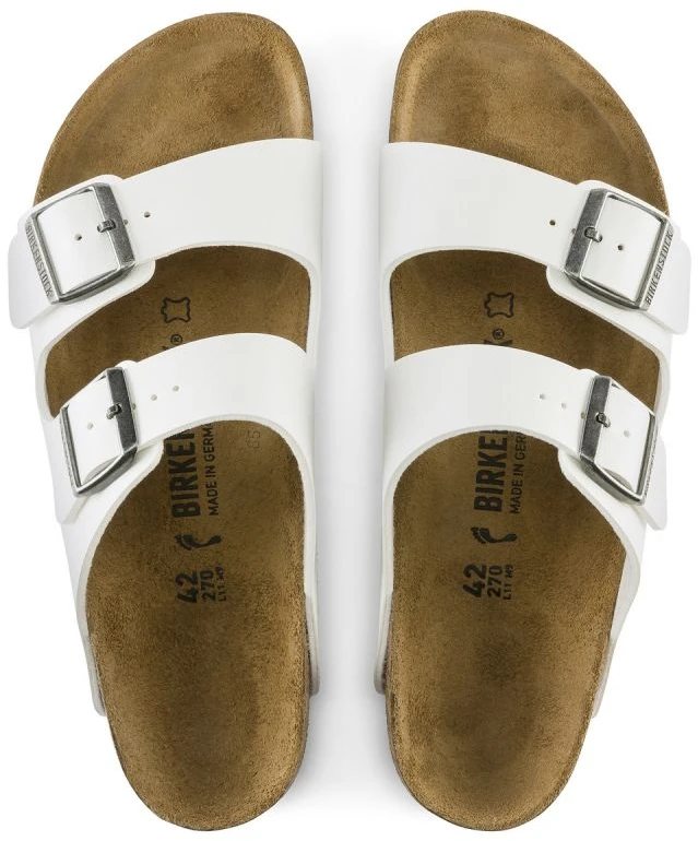 Moteriškos šlepetės su sagtimis Birkenstock Arizona BS, baltos