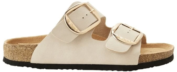 Moteriškos šlepetės su sagtimis Lee Cooper, šviesiai smėlio
