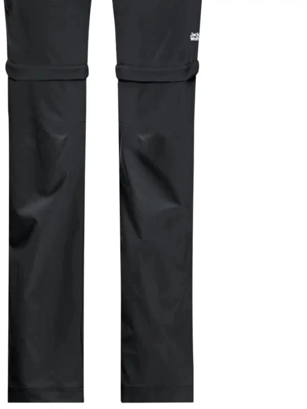 Moteriškos sportinės kelnės Jack Wolfskin Overland Zip Away, juodos