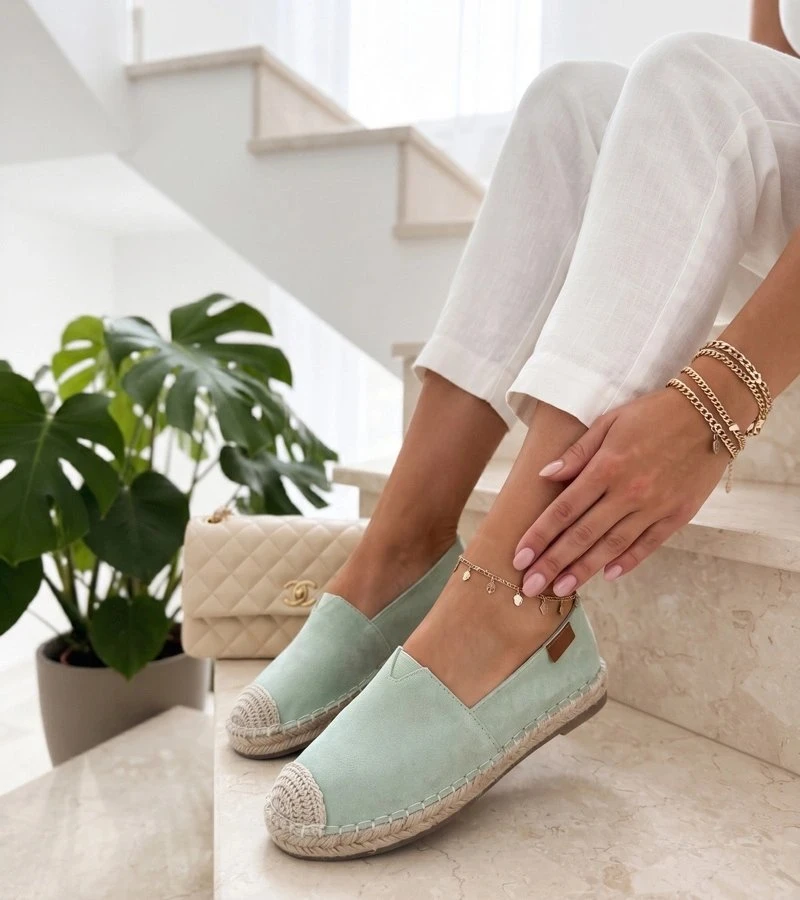 Moteriškos žalios espadrilės su platforma Maxwell