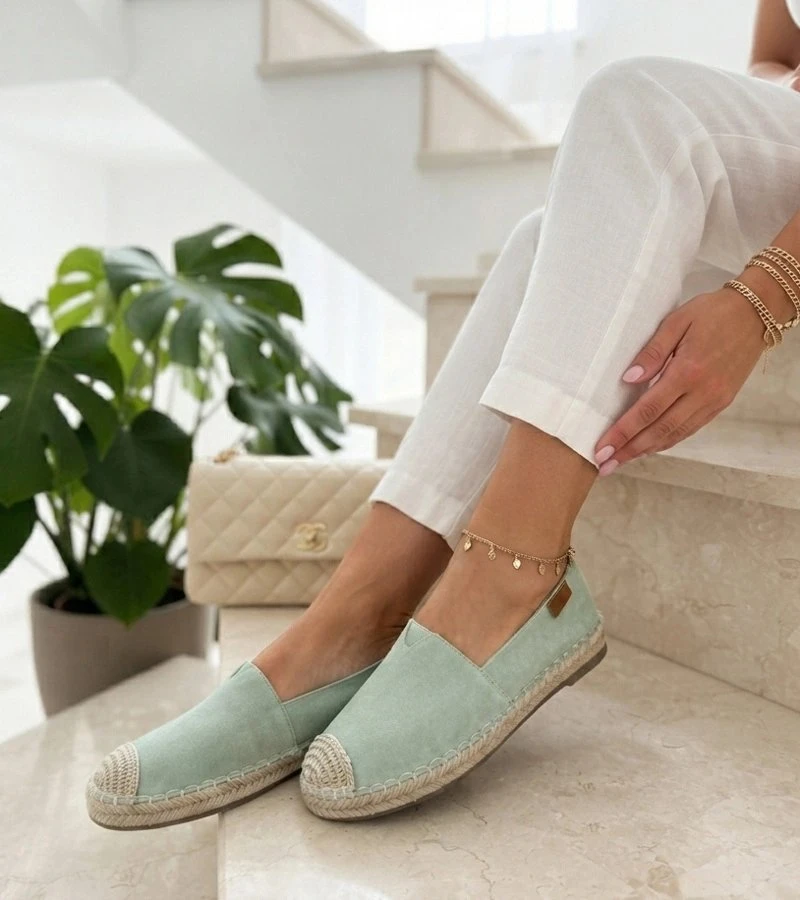 Moteriškos žalios espadrilės su platforma Maxwell