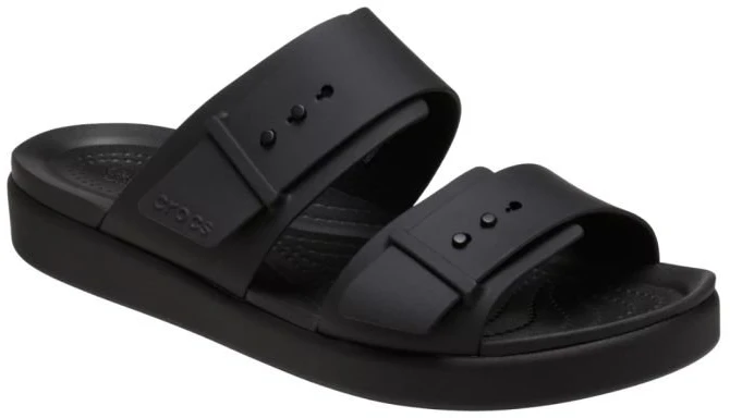 Moteriškos žemo profilio šlepetės Crocs Brooklyn Buckle Low, juodos
