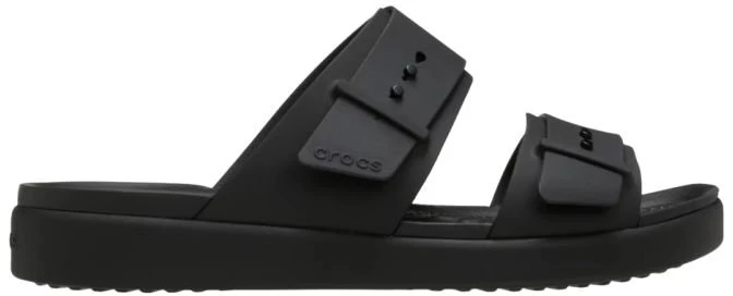Moteriškos žemo profilio šlepetės Crocs Brooklyn Buckle Low, juodos