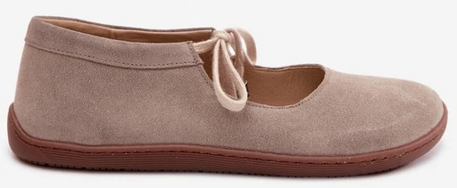 Moteriškos zomšinės barefoot balerinos Zazoo 021 Cappuccino