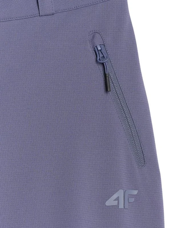 Moteriškos žygio kelnės iš softshell audinio 4F, džinso spalvos