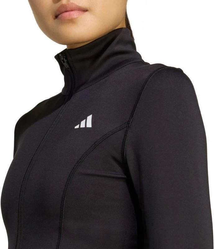 Moterų džemperis su užtrauktuku adidas Optime Essentials, juodas, JM9185