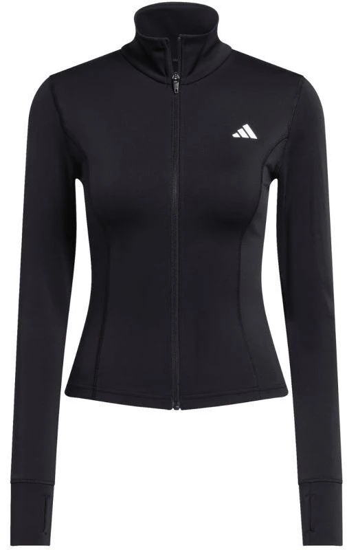 Moterų džemperis su užtrauktuku adidas Optime Essentials, juodas, JM9185