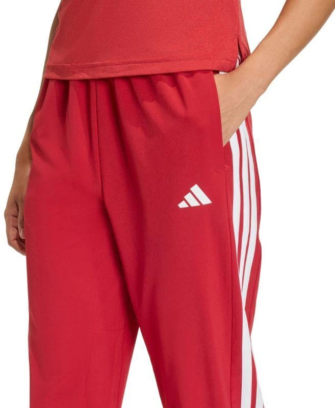 Moterų kelnės adidas Train Essentials 3-Stripes Woven, raudonos, KF8554