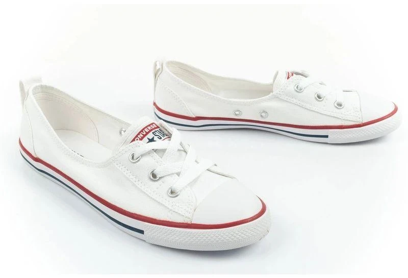 Moterų laisvalaikio bateliai Converse Chuck Taylor All Star Ballet Lace balti