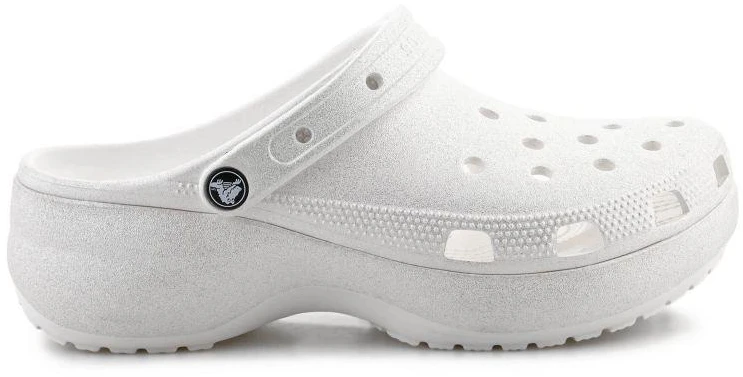 Moterų platforminiai klumpės Crocs Classic Platform Glitter Clog W 207241-0WV Chalk