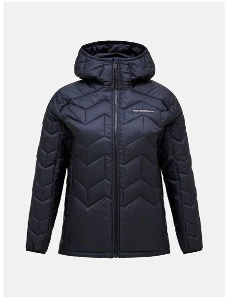 Moterų šiltinanti striukė su gobtuvu Peak Performance Elevate Liner – juoda