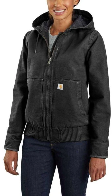 Moterų šiltinta striukė Carhartt Washed Duck Active Jacket - juoda, dydis: S