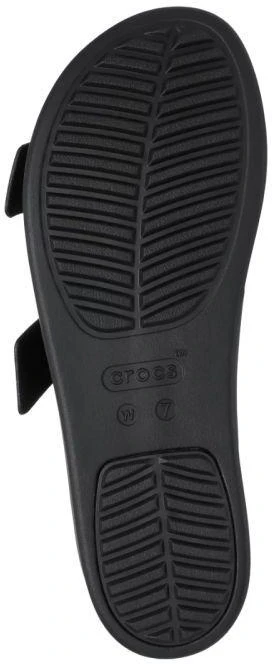 Moterų šlepetės per pirštą Crocs Brooklyn Buckle Low, juodos spalvos 211215 001