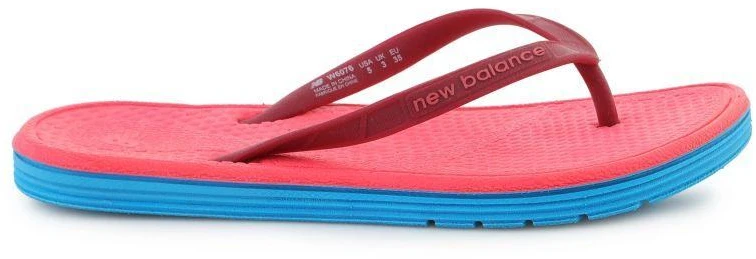 Moterų šlepetės per pirštą NEW BALANCE PRO THONG, mėlynos/bordo/rožinės spalvos, NBW6076BMP