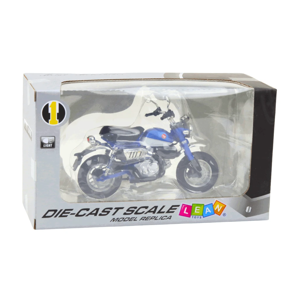 Lean Toys RETRO MOTORCYCLE CLASSIC METAL Mėlynas 1:12