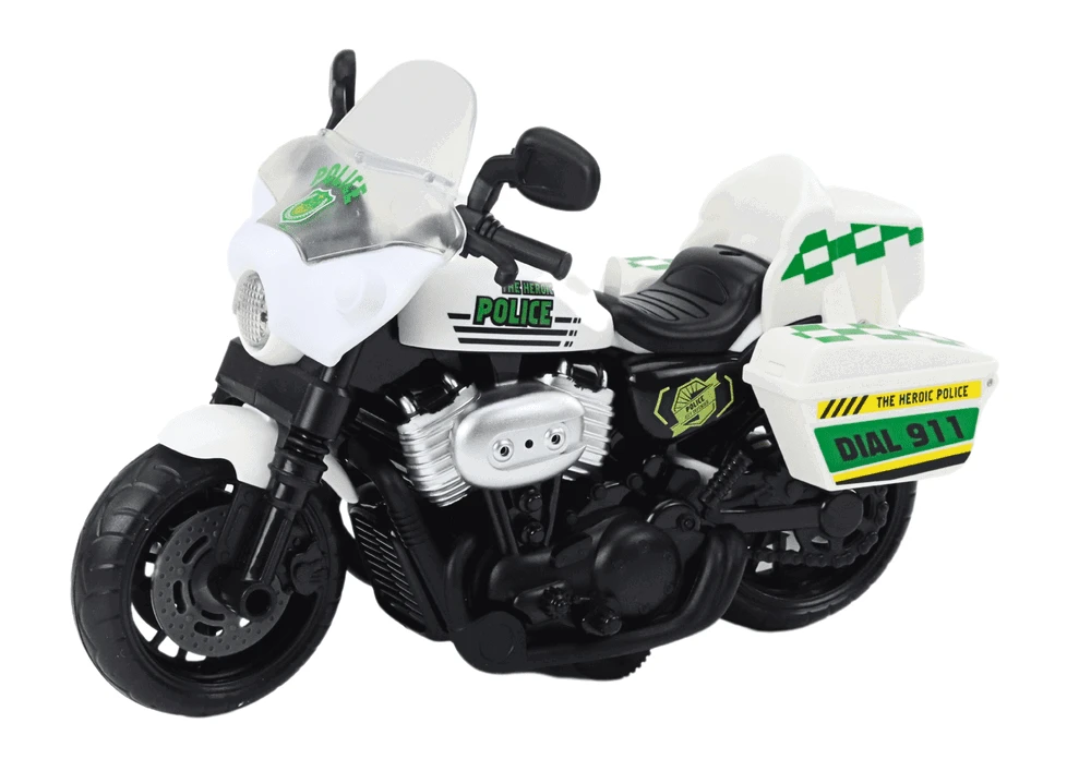 Lean Toys Policijos motociklas 1:10 su šviesomis ir garsais