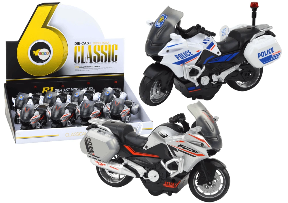Lean Toys Policijos ir Sportinis Frikcinis Motociklas, 1:10