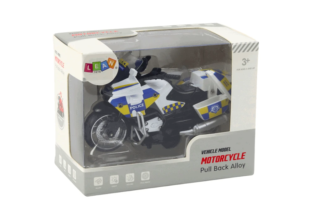 Lean Toys Policijos Motociklas su Trinties Pavarą