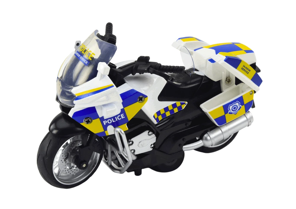 Lean Toys Policijos Motociklas su Trinties Pavarą