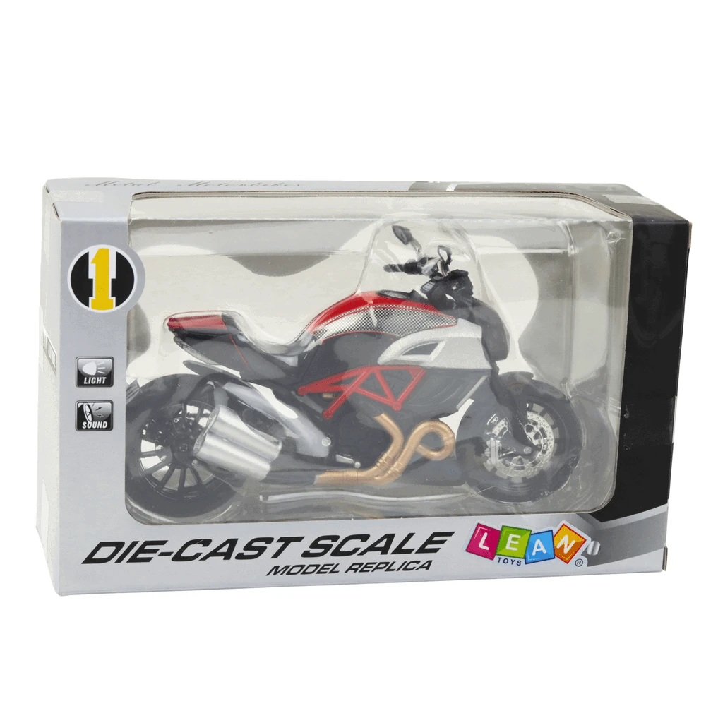 Lean Toys Metalinis sportinio motociklo modeliukas 1:12