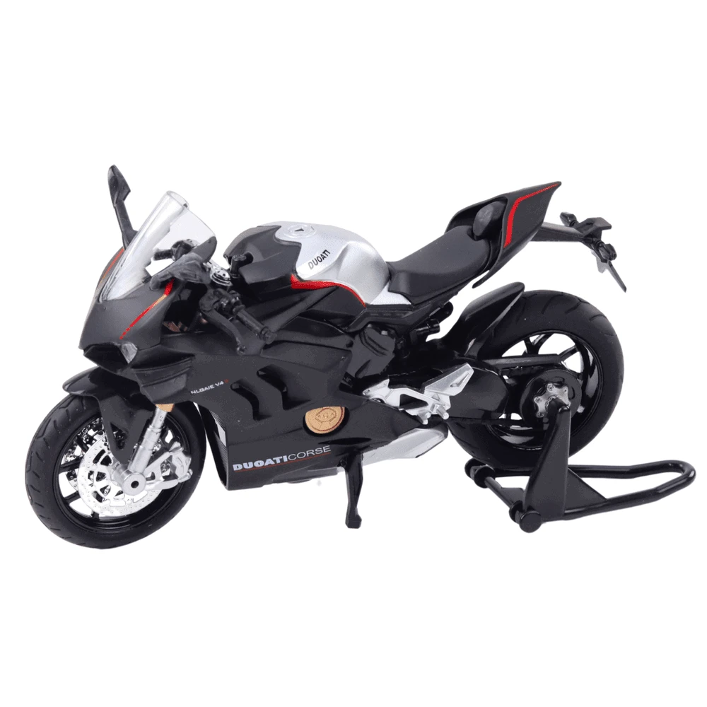 Lean Toys SPORTINIS MOTOCIKLAS IŠ METALO – Juodas V4 1:12