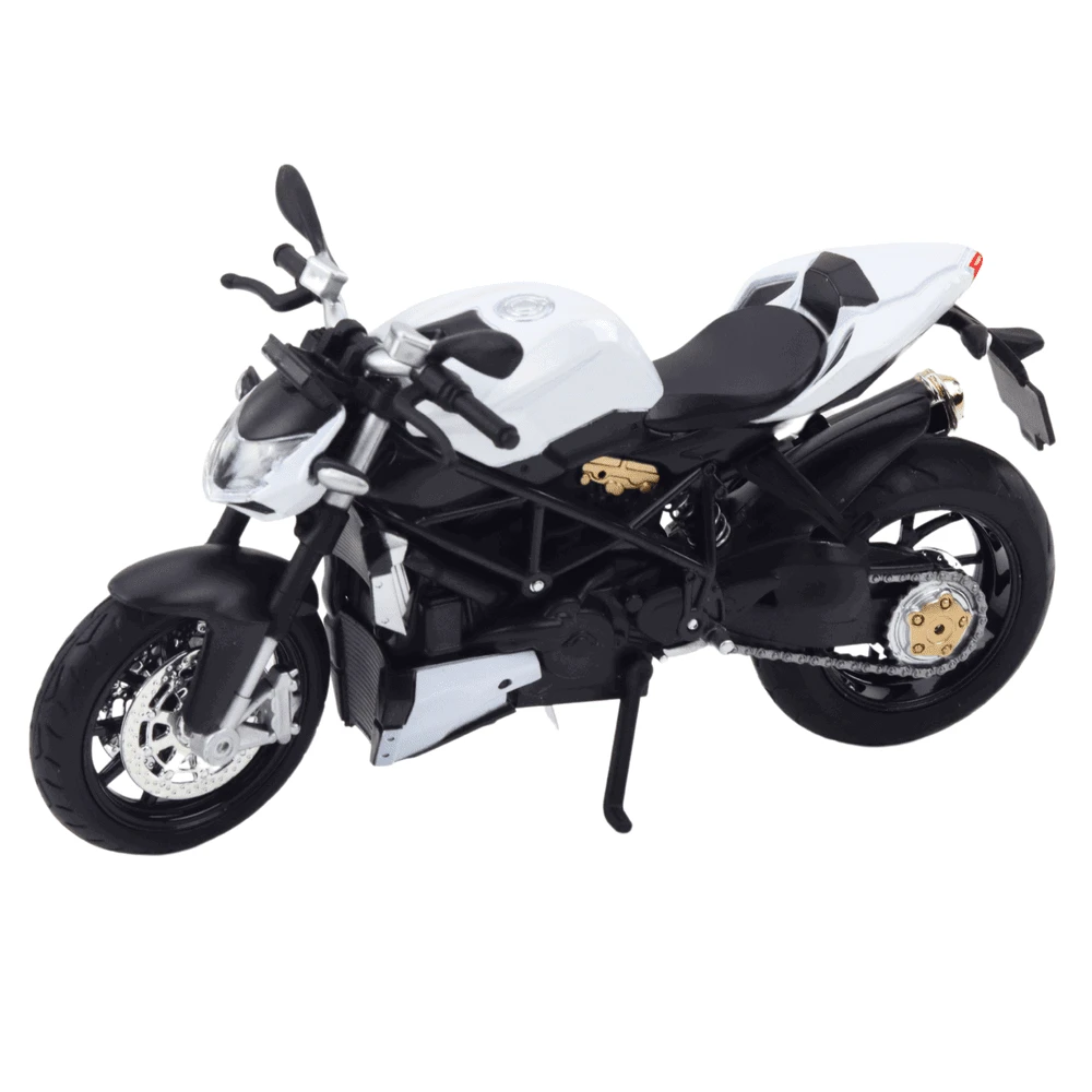 Lean Toys METALINIS SPORTINIS MOTOCIKLAS – Baltas 1:12