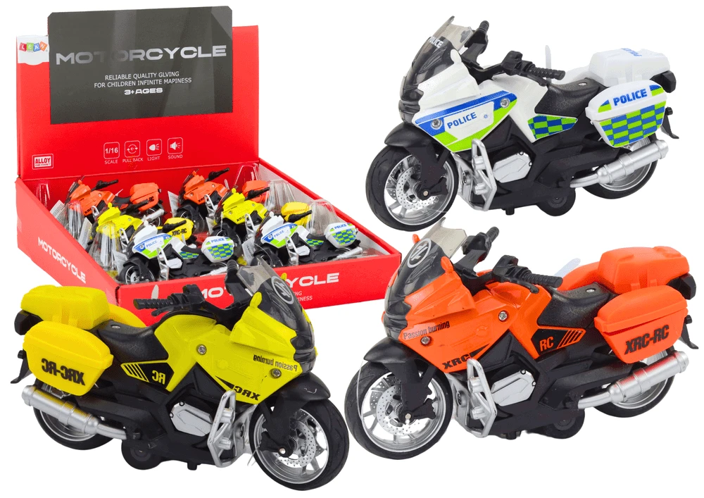 Lean Toys Sportinis motociklas su trinties pavara, 3 dizainai