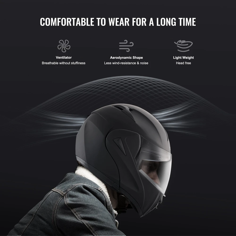 VEVOR Motokroso šalmas su Bluetooth lizdu