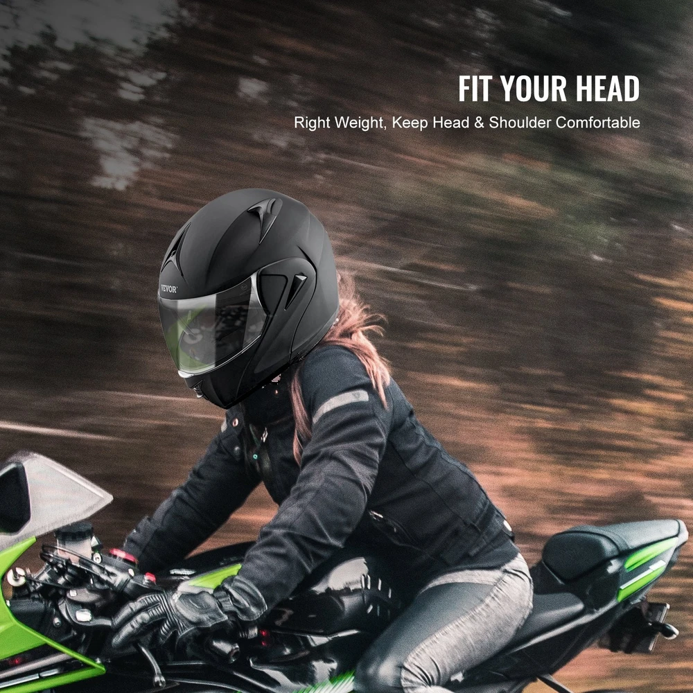 VEVOR Motociklų šalmas su "Bluetooth" lizdo funkcija