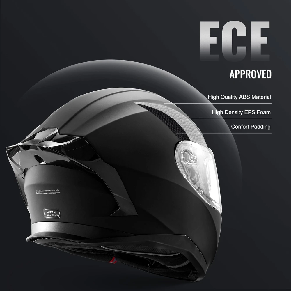 VEVOR Pilnas motociklininko šalmas su Bluetooth
