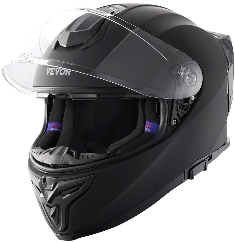 VEVOR Pilno veido motociklininko šalmas su „Bluetooth“ lizdu