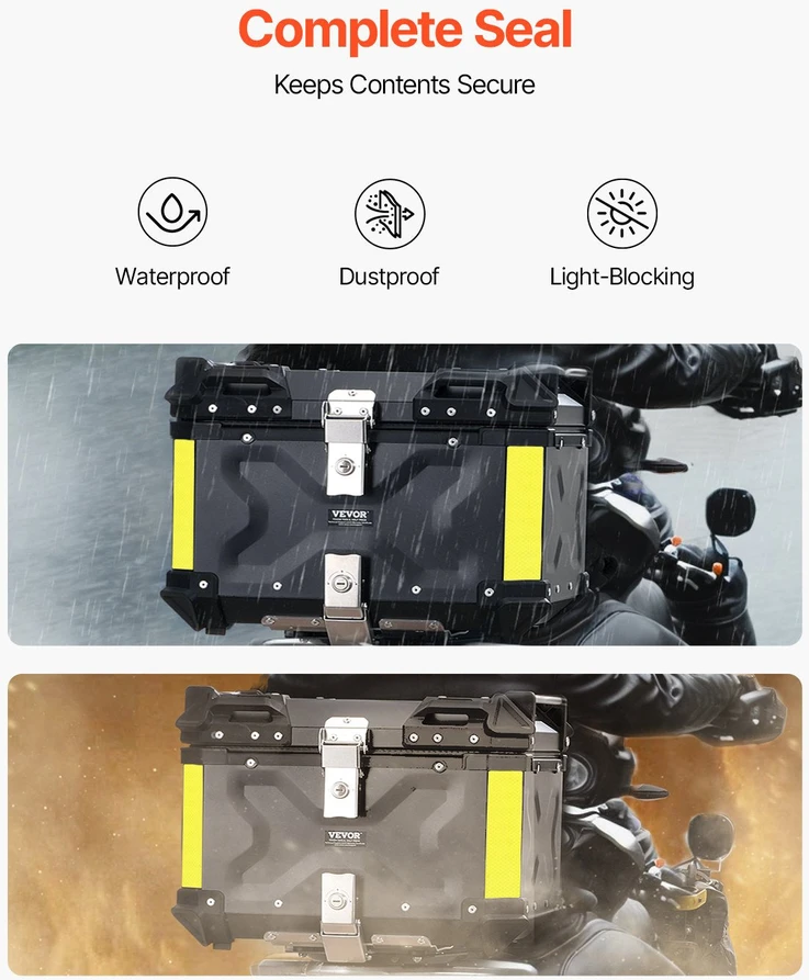 VEVOR 65 l motociklų bagažo dėžė