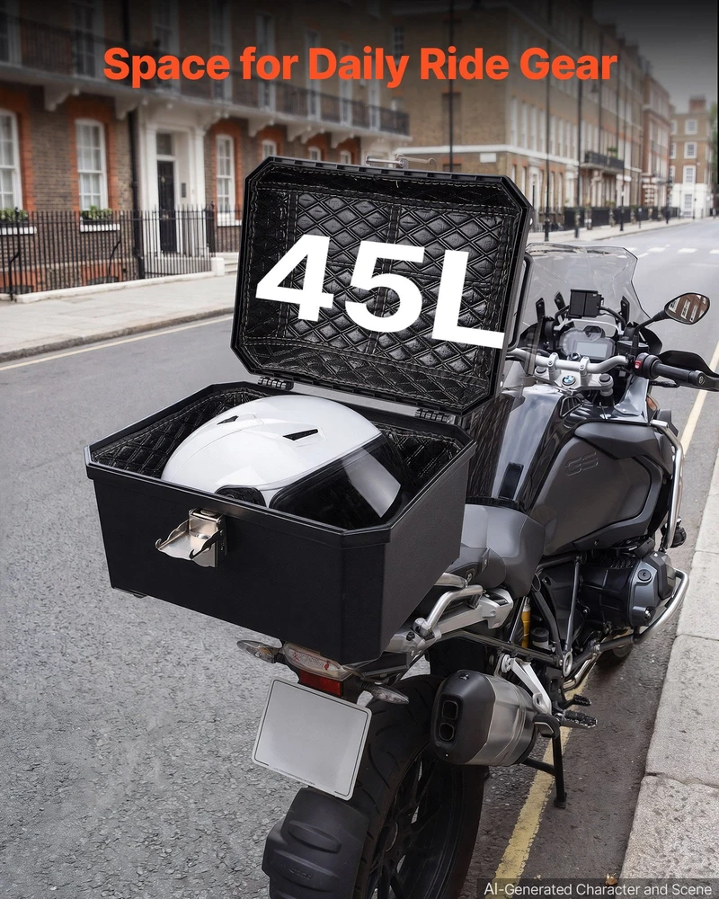 VEVOR Universalus motociklo galinis bagažinis 45 l