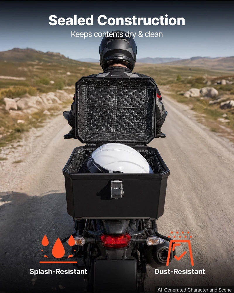 VEVOR Universalus motociklo galinis bagažinis 45 l