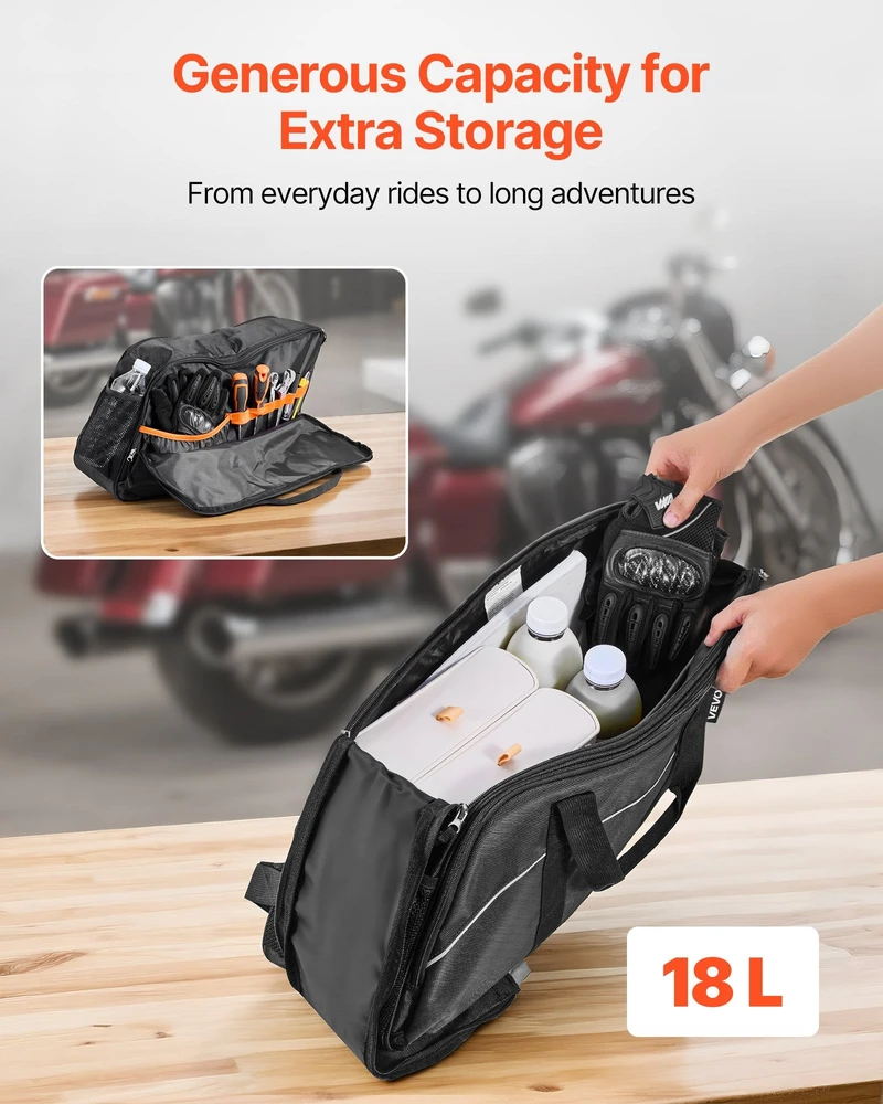 VEVOR Motociklo šoninės spintelės įdėklas, 18 L