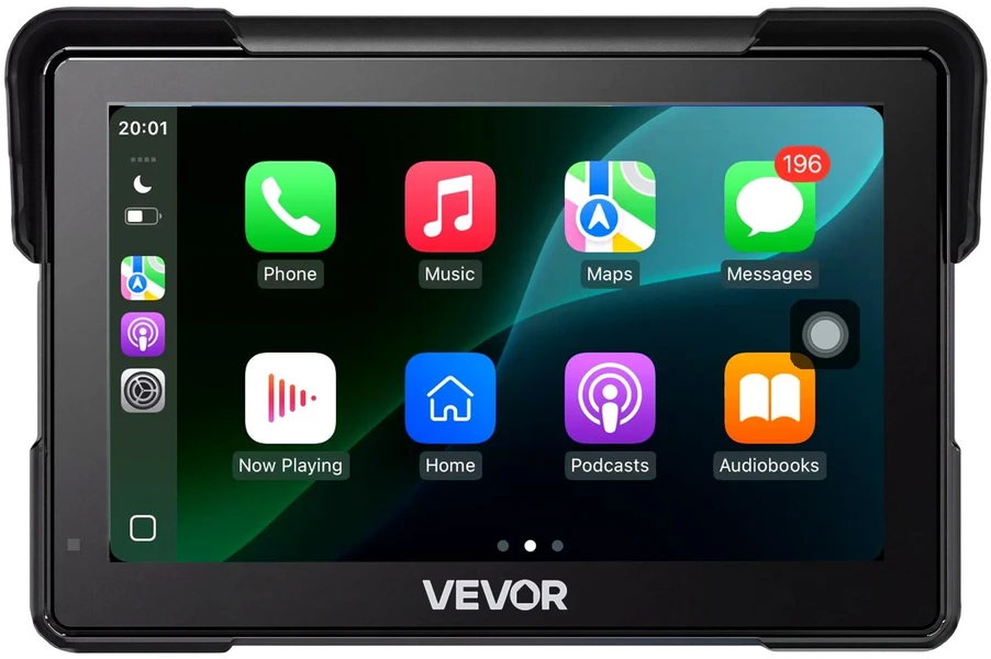 VEVOR 7 colių belaidė motociklų CarPlay sistema