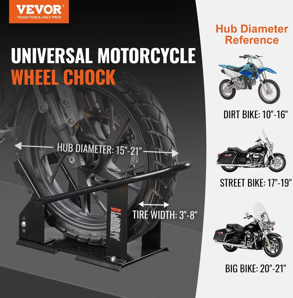 VEVOR Motociklų rato gaubtas, 816,5kg talpa