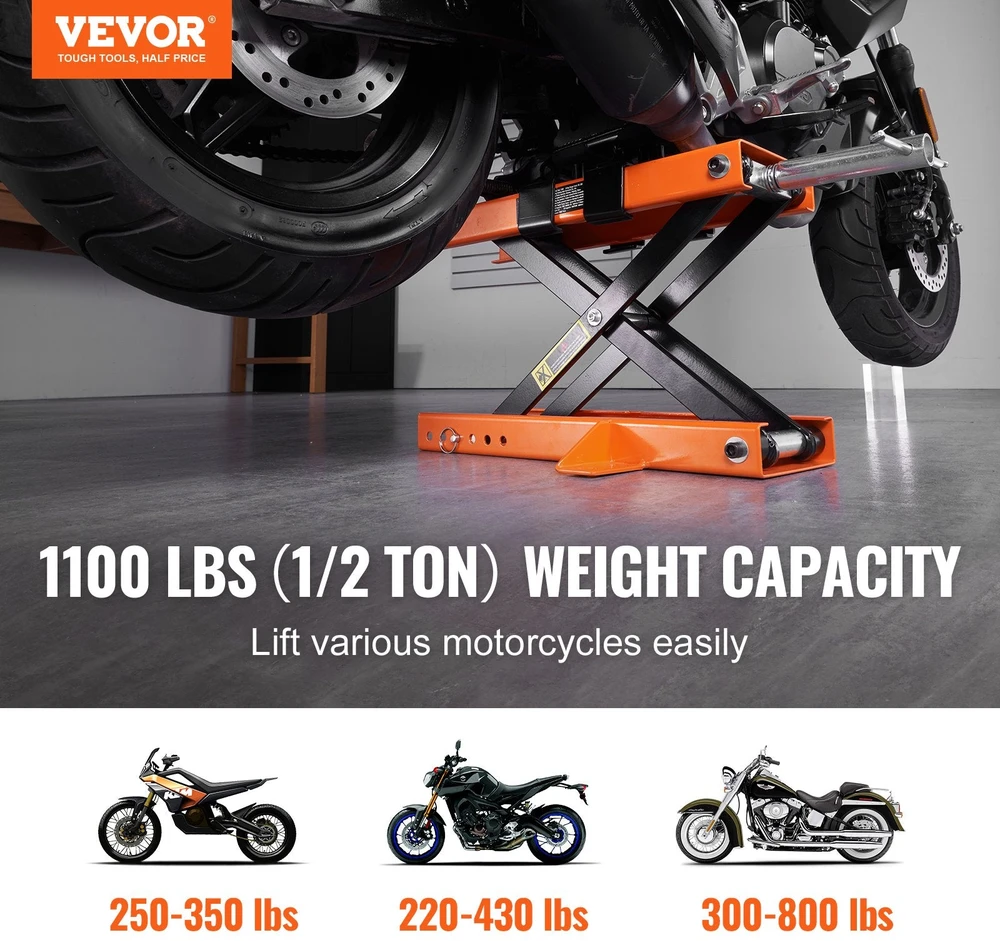 VEVOR Motociklų keltuvas žirklės 500 kg