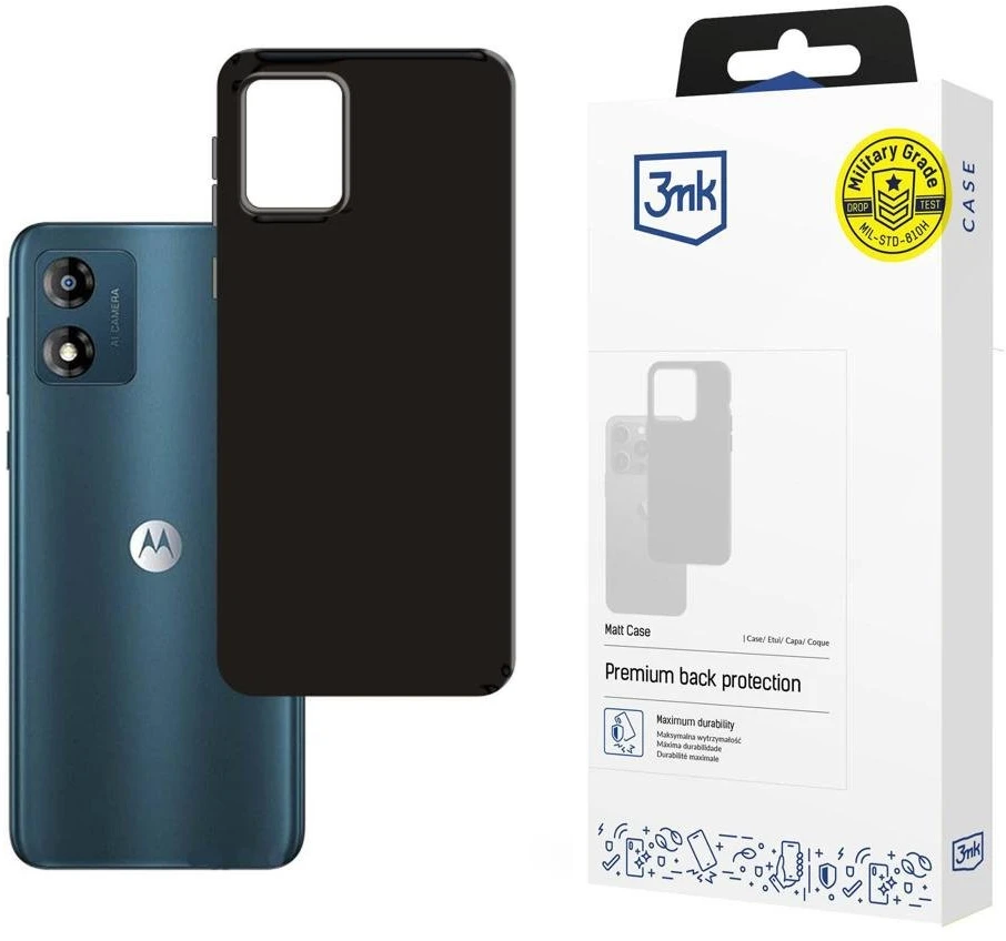 3mk Matt na Motorola Moto E13 - dėklas telefonui juodos spalvos