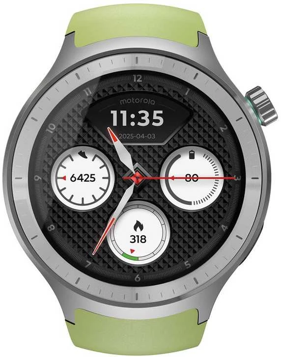 Išmanusis laikrodis Motorola Moto Watch 3.63 cm (1.43") OLED 47 mm Digital Jutiklinis ekranas Sidabrinis GPS (satellite)