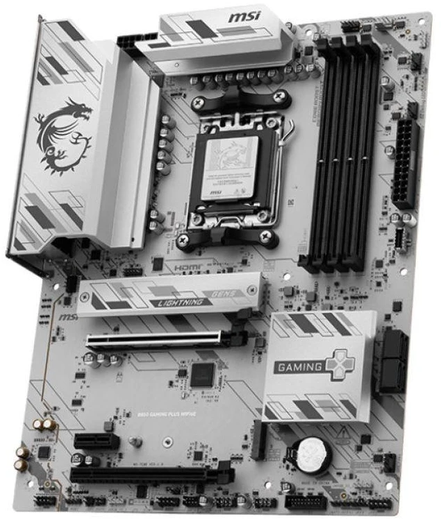 Pagrindinė plokštė MSI B850 GAMING PLUS WIFI6E | Procesorių šeima AMD | Procesoriaus lizdas AM5 | DDR5 | Palaikomos standžiojo disko sąsajos SATA, M.2 | SATA jungčių skaičius 4