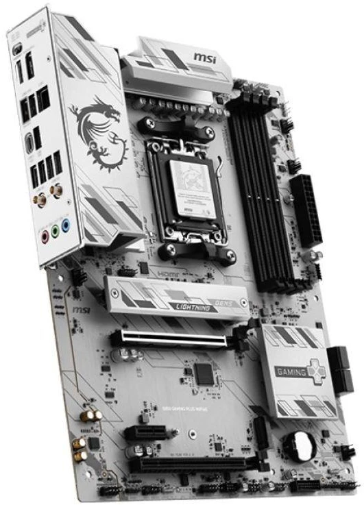 Pagrindinė plokštė MSI B850 GAMING PLUS WIFI6E | Procesorių šeima AMD | Procesoriaus lizdas AM5 | DDR5 | Palaikomos standžiojo disko sąsajos SATA, M.2 | SATA jungčių skaičius 4