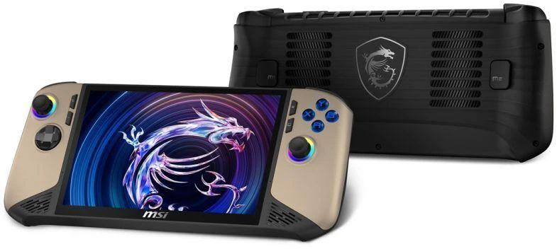 MSI Claw 8 AI+ A2VM-037PL portable game console 20.3 cm (8") 1 TB Jutiklinis ekranas Wi-Fi rusvai gelsvas