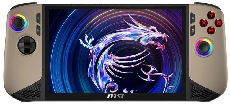 MSI Claw 8 AI+ A2VM-037PL portable game console 20.3 cm (8") 1 TB Jutiklinis ekranas Wi-Fi rusvai gelsvas