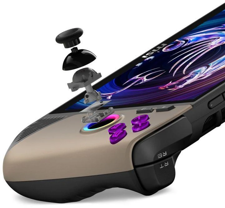 MSI Claw 8 AI+ A2VM-037PL portable game console 20.3 cm (8") 1 TB Jutiklinis ekranas Wi-Fi rusvai gelsvas
