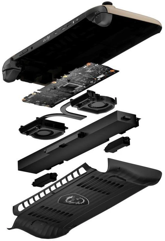 MSI Claw 8 AI+ A2VM-037PL portable game console 20.3 cm (8") 1 TB Jutiklinis ekranas Wi-Fi rusvai gelsvas