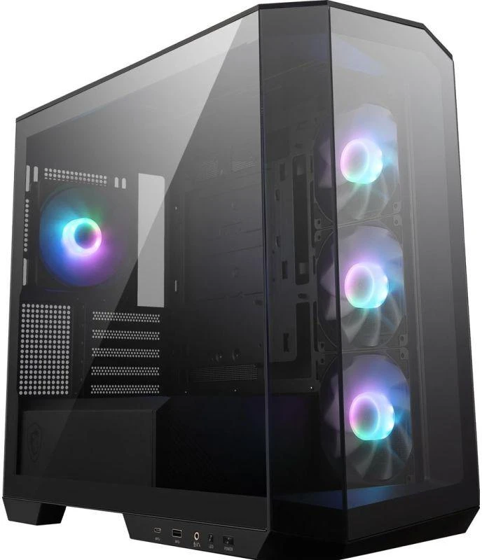 Kompiuterio korpusas MSI MAG PANO 100R PZ ARGB Midi Tower, juodas