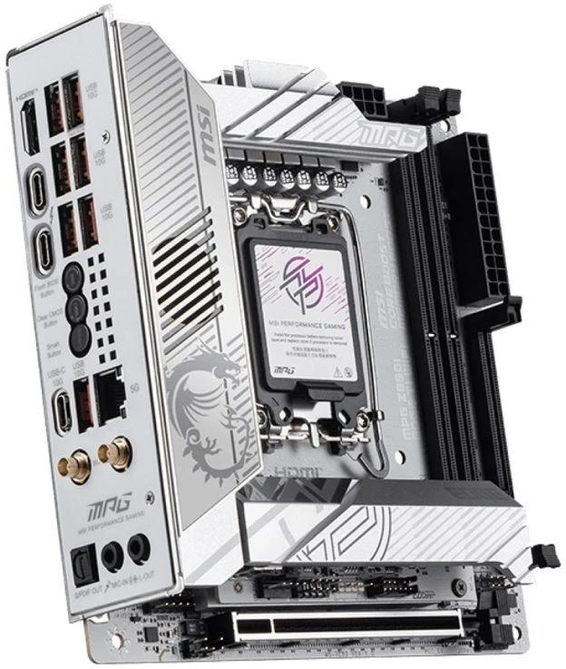 Pagrindinė plokštė MSI MPG Z890I EDGE TI WIFI /Z890/DDR5/SATA3/M.2/TB4/WiFi/BT/PCIe5.0/s.1851/mITX